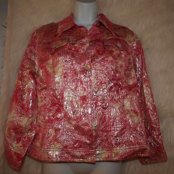 Ruby Rd. Jackets & Blazers - Pink Iridescent JACKET SIZE 8 BY RUBY RD. WORN ONCE